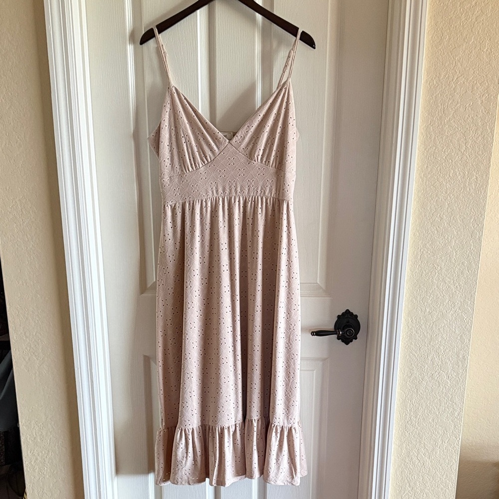 Cream Sleeveless Dress